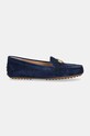 Велурени мокасини Lauren Ralph Lauren Barnsbury 802821629025.410 тъмносин AW24