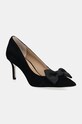 Γόβες σουέτ Lauren Ralph Lauren Lanette Bow στιλέτο μαύρο 802944556001.001