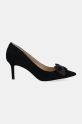 Lauren Ralph Lauren tacchi in pelle scamosciata Lanette Bow 802944556001.001 nero AW24