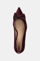 Γόβες σουέτ Lauren Ralph Lauren Lanette Bow μπορντό 802944556002.600