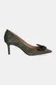 Semišové lodičky Lauren Ralph Lauren Lanette Bow 802944556003.300 zelená AW24