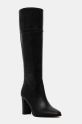 Lauren Ralph Lauren stivali in pelle Page II non isolato nero 802945686001.001