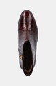 Kožené členkové topánky Lauren Ralph Lauren Cassie burgundské 802951301002.200