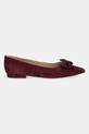 Lauren Ralph Lauren ballerine in pelle scamosciata Londyn Bow 802955323001.600 violetto AW24
