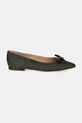 Замшевые балетки Lauren Ralph Lauren Londyn Bow 802955323003.300 зелёный AW24