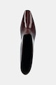 Кожаные полусапожки Calvin Klein HEEL MID BOOT 50 LTH бордо HW0HW02151