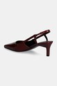 Obuv Kožené lodičky Calvin Klein HEEL SLINGBACK PUMP 50 LTH HW0HW02152 burgundské