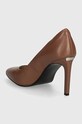 Încălțăminte Calvin Klein stilettos de piele HEEL PUMP 90 LTH HW0HW02171 maro