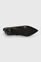 Calvin Klein cizme de piele HEEL ANKLE BOOT 70 W/HW LTH HW0HW02172 negru