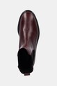 Шкіряні черевики Calvin Klein FLAT CHELSEA BOOT LTH бордо HW0HW02180