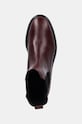Кожаные полусапоги Calvin Klein FLAT CHELSEA BOOT LTH бордо HW0HW02180