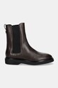 Kožené topánky chelsea Calvin Klein FLAT CHELSEA BOOT LTH HW0HW02180 hnedá AW24