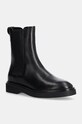 Кожаные полусапоги Calvin Klein FLAT CHELSEA BOOT LTH без утепления чёрный HW0HW02180
