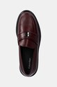 Calvin Klein mocasini de piele LOAFER W/HW LTH burgundia HW0HW02182