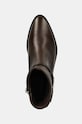 Kožené členkové topánky Calvin Klein HEEL ANKLE BOOT 30 W/HW LTH hnedá HW0HW02183