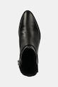Calvin Klein botki skórzane HEEL ANKLE BOOT 30 W/HW LTH czarny HW0HW02183