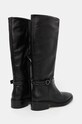Boty Kožené kozačky Calvin Klein HEEL KNEE BOOT 30 W/HW LTH HW0HW02184 černá