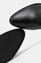 Usnjeni elegantni škornji Calvin Klein HEEL KNEE BOOT 30 W/HW LTH črna HW0HW02184