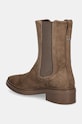 Boty Semišové kotníkové boty Calvin Klein HEEL CHELSEA BOOT 30 SUE HW0HW02191 hnědá