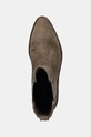 Semišové topánky chelsea Calvin Klein HEEL CHELSEA BOOT 30 SUE hnedá HW0HW02191