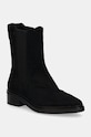 Semišové kotníkové boty Calvin Klein HEEL CHELSEA BOOT 30 SUE semišová kůže černá HW0HW02191