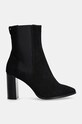 Nubukové kotníkové boty Calvin Klein HEEL CHELSEA BOOT 85 SUE HW0HW02192 černá AW24