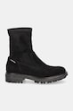 Calvin Klein cizme din piele intoarsa FLAT SOCK BOOT SUE MIX HW0HW02199 negru AW24