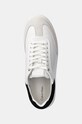 Kožené tenisky Calvin Klein LP CUPSOLE LACE UP LTH MIX biela HW0HW02208