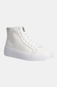 Usnjene superge Calvin Klein VULC HIGH TOP LTH Platforma bela HW0HW02213