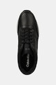 Usnjene superge Calvin Klein RUNNER LACE UP LTH črna HW0HW02216