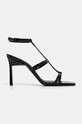 Calvin Klein sandale de piele HEEL GLADI SANDAL 90 PAT HW0HW02312 negru AW24