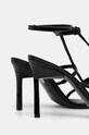 Calvin Klein sandale de piele HEEL GLADI SANDAL 90 PAT negru HW0HW02312