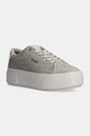 Кроссовки Calvin Klein FLATFORM CUP LACE UP W/ML FELT платформа серый HW0HW02325