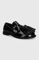 Кожаные мокасины JW Anderson Tassel венский чёрный ANW43002A.999