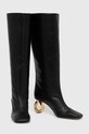 Încălțăminte JW Anderson ghete de piele Chain Heel ANW43020A.999 negru