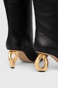 Кожаные сапоги JW Anderson Chain Heel чёрный ANW43020A.999