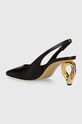 Încălțăminte JW Anderson pantofi de piele Chain Heel ANW43022A.999 negru