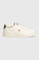 Кожени маратонки Tommy Hilfiger ELEVATED ESSENT SNEAKER MONOGRAM FW0FW07999 бял AW24