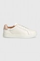 Kožené sneakers boty Tommy Hilfiger ESSENTIAL COURT SNEAKER FW0FW08000 béžová AW24