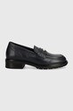Tommy Hilfiger mocassini in pelle TH PENNY LOAFER FW0FW08029 blu navy AW24