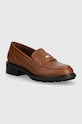 Kožené mokasíny Tommy Hilfiger TH PENNY LOAFER usňová koža hnedá FW0FW08029