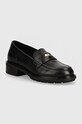 Tommy Hilfiger mokasyny skórzane TH PENNY LOAFER platforma czarny FW0FW08029