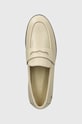 Tommy Hilfiger mokasyny skórzane FLAG LEATHER CLASSIC LOAFER beżowy FW0FW08030