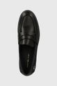 Kožené mokasíny Tommy Hilfiger FLAG LEATHER CLASSIC LOAFER černá FW0FW08030