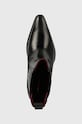 Tommy Hilfiger ghete chelsea de piele TH LEATHER COWBOY BOOT negru FW0FW08033