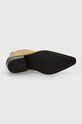 Замшеві черевики Tommy Hilfiger TH SUEDE COWBOY BOOT FW0FW08034 бежевий