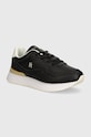 Kožené sneakers boty Tommy Hilfiger CHIC CHUNKY RUNNER plochá černá FW0FW08203