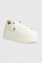 Tommy Hilfiger sneakersy skórzane TH PLATFORM SNEAKER LTHR imitacja skóry licowej biały FW0FW08209