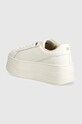 Obuwie Tommy Hilfiger sneakersy skórzane TH PLATFORM SNEAKER LTHR FW0FW08209 biały