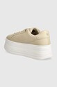 Взуття Шкіряні кросівки Tommy Hilfiger TH PLATFORM SNEAKER LTHR FW0FW08209 бежевий